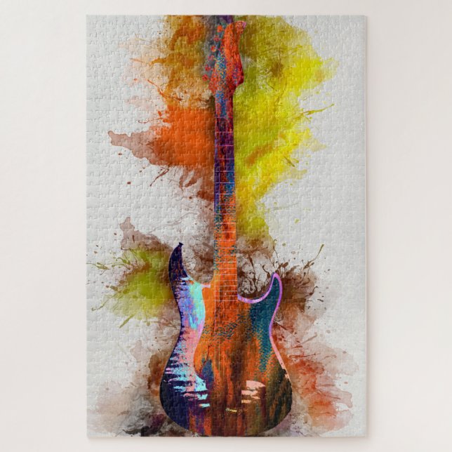 Quebra-cabeça Multicolored guitar (Vertical)