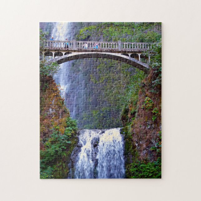 Quebra-cabeça Multnomah Falls Oregon. (Vertical)