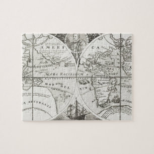 Quebra-cabeça Mundo Antigo do Mapa Geral das Grandes Voyages