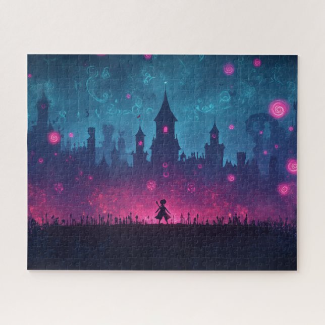 Quebra-cabeça Mundo de Leite Rosa Brilhante (Horizontal)