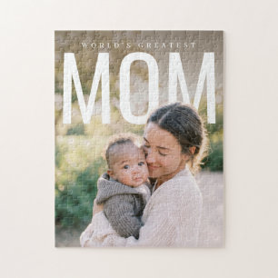 Quebra-cabeça Mundo PhotoPop Mãe Mais Incrível Foto Personalizad