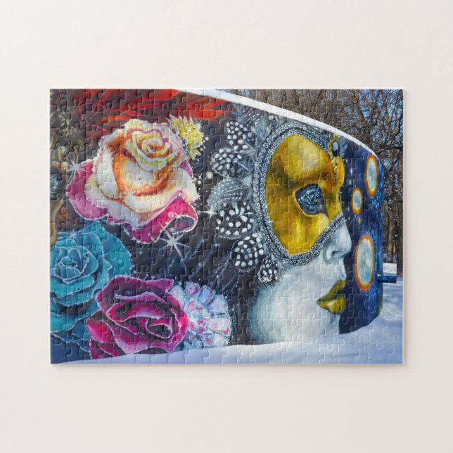 Quebra-cabeça Mural art Winnipeg Canadá. (Horizontal)