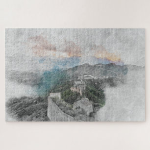 Quebra-cabeça Muro de excelente de aquarelas da china