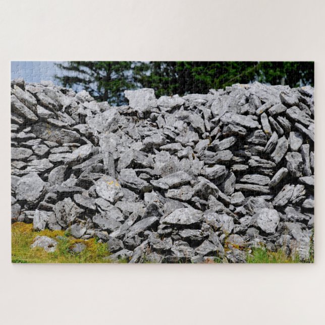 Quebra-cabeça Muros de Pedra Inisheer Ilhas Aran Galway Irlanda. (Horizontal)
