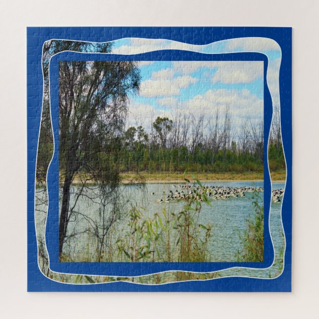 Quebra-cabeça Murray, rio Pelican Flock, Austrália, (Vertical)