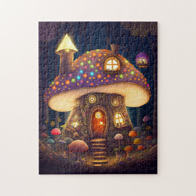 Quebra-cabeça Mushroom House Fantasy Art (Vertical)