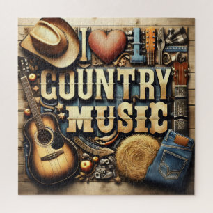 Quebra-cabeça Música country.