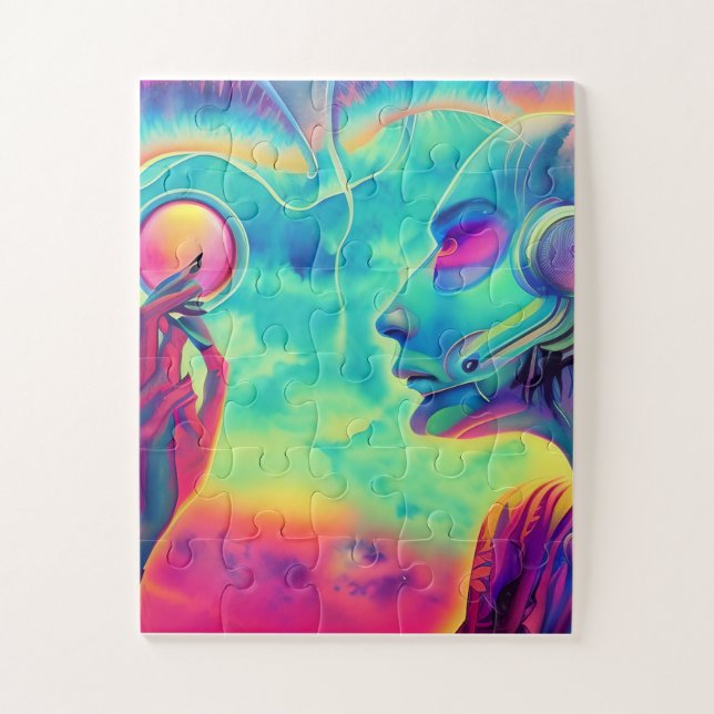 Quebra-cabeça Música das ondas, os anos 80 chamada "Surreal pais (Vertical)