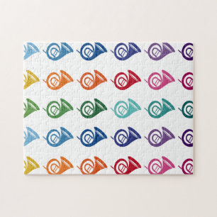 Quebra-cabeça Música de Array Colorida do Corno de França