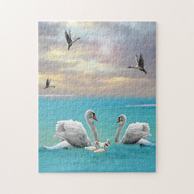 Quebra-cabeça Música Do Cisne Branco, (Vertical)