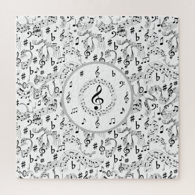 Quebra-cabeça Música, Notas Musicais (Vertical)