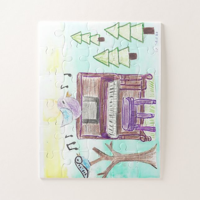 Quebra-cabeça musique en foret (Vertical)