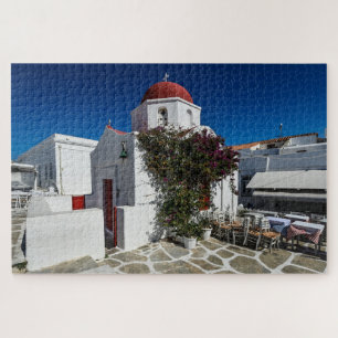 Quebra-cabeça Mykonos Grécia Viagem - Church Café Europe Turismo
