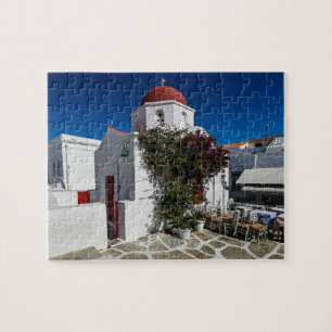 Quebra-cabeça Mykonos Grécia Viagem - Church Café Europe Turismo