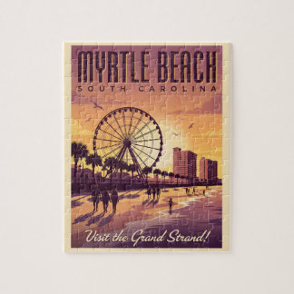 Quebra-cabeça Myrtle Beach Carolina do Sul Viagem Vintage