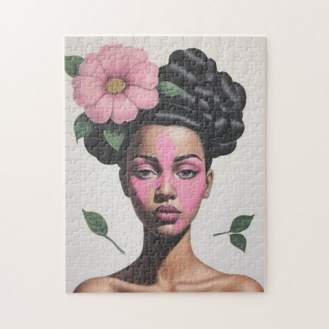 Quebra-cabeça Mysterios - Retrato da mulher negra (Vertical)