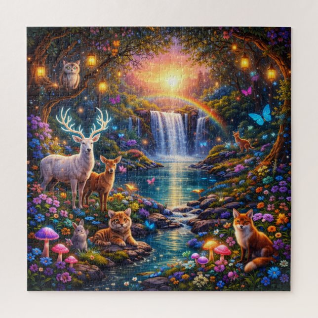 Quebra-cabeça Mystic Forest Waterfall Puzzle (Vertical)