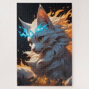 Quebra-cabeça Mystical Flame Cat Familiar