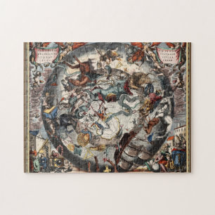 Quebra-cabeça Mythical Constellations Nautical Map