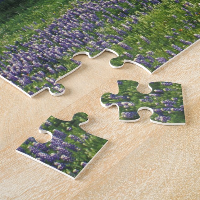 Quebra-cabeça N.A, EUA, Texas, Lago Buchanan, Carvalhos e Azul (Lateral)