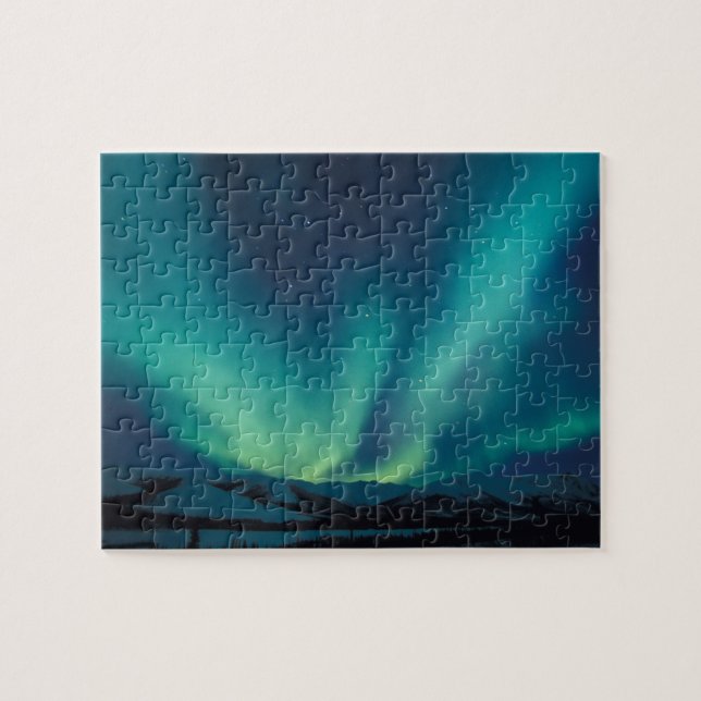 Quebra-cabeça NA, EUA, Alaska, Brooks Range, Cortinas de verde (Horizontal)