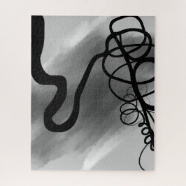 Quebra-cabeça Na grade: Abstrato preto e Cinza