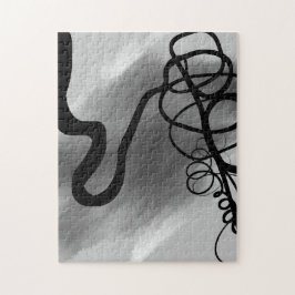 Quebra-cabeça Na grade: Abstrato preto e Cinza