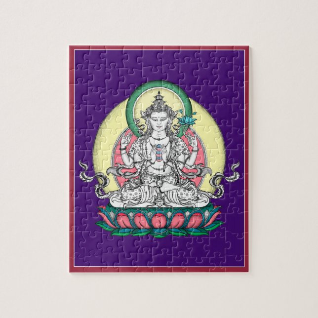 QUEBRA-CABEÇA NA LATA - Chenrezig - Buddha da (Vertical)