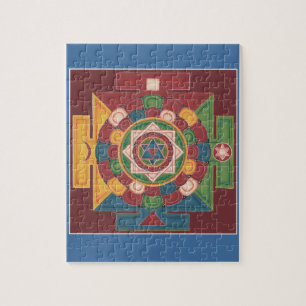 QUEBRA-CABEÇA NA LATA - mandala dos 5 elementos