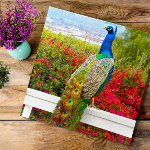 Quebra-cabeça Na moda de Foto de Pavão Azul Belo