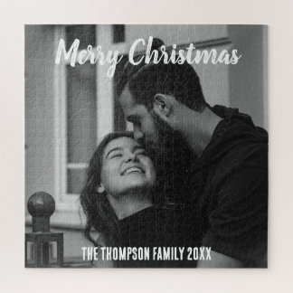 Quebra-cabeça Na moda preto e branco de Feliz Natal