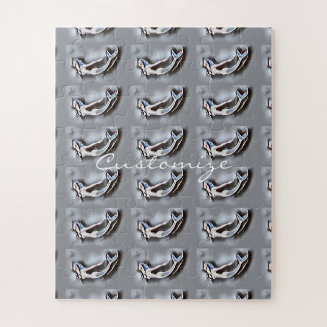 Quebra-cabeça Nadando Cinza Mermaid Thunder_Cove (Vertical)