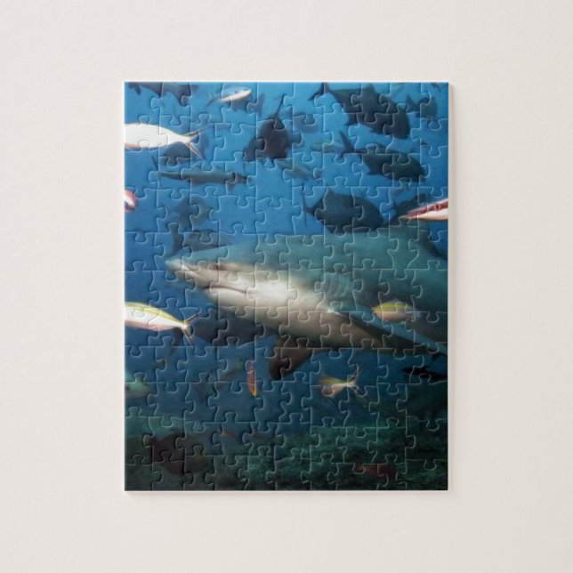 Quebra-cabeça Nadar com Tubarões (Vertical)