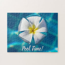 Quebra-cabeça Nadar Piscina Espumante Água com Presente Flor