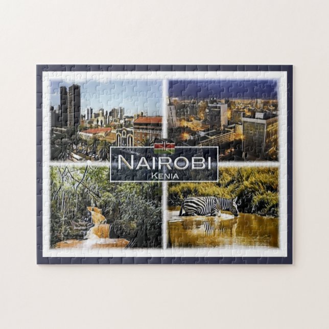 Quebra-cabeça Nairobi - Quénia - Mosaico - (Horizontal)
