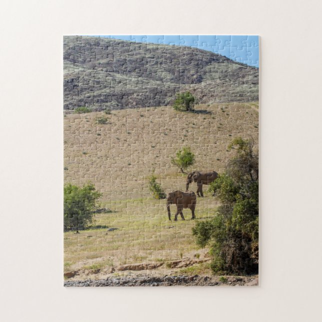Quebra-cabeça Namíbia Africa Huab River Elephant Damaraland (Vertical)