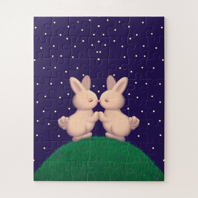 Quebra-cabeça Namorados Bunnies (Vertical)