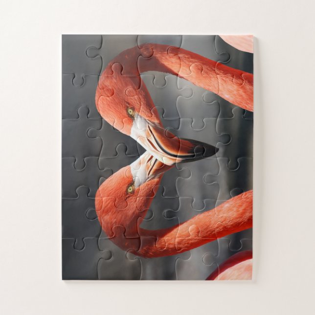 Quebra-cabeça Namorados Flamingo (Vertical)