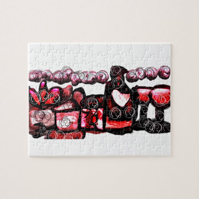 Quebra-cabeça Namorados vermelho de vinho tinto (Horizontal)