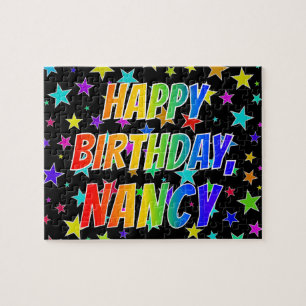 Quebra-cabeça "NANCY" Primeiro Nome, Diversão "FELIZ ANIVERSÁRIO