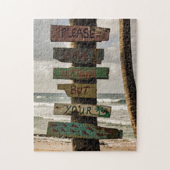 Quebra-cabeça Não deixe nada além de pegadas (Vertical)