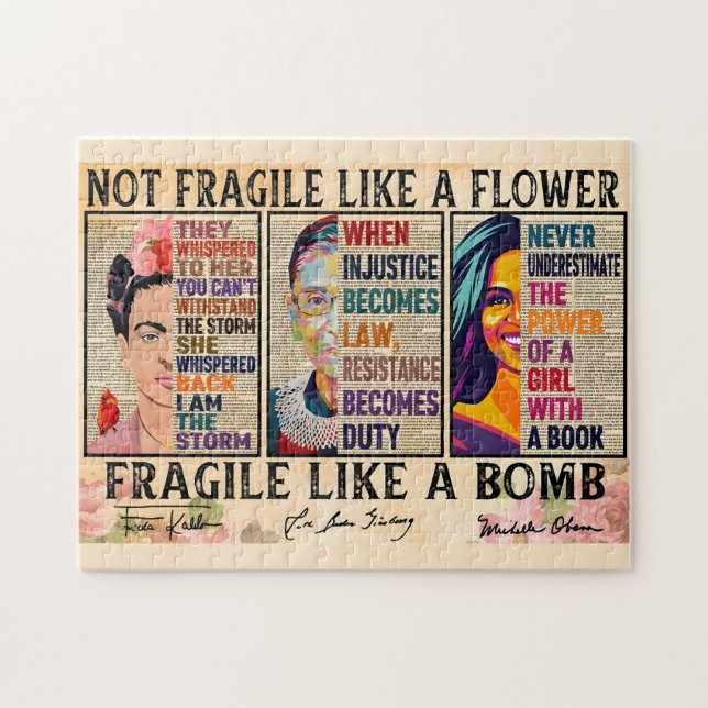 Quebra-cabeça Não frágil como uma flor (Horizontal)