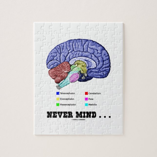 Quebra-cabeça Não importa... (Anatomia cerebral Humor psicológic (Vertical)