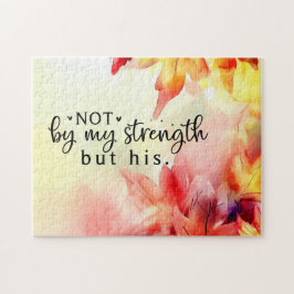 Quebra-cabeça Não pela minha força, mas pela sua citação de Bíbl