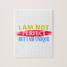 Quebra-cabeça Não sou perfeito, mas sou único