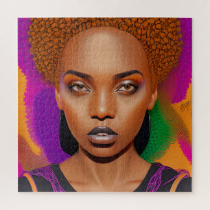 Quebra-cabeça Não toques no meu cabelo preto Melanina afro Rainh