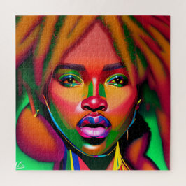 Quebra-cabeça Não toques no meu cabelo preto Melanina afro Rainh