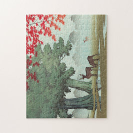 Quebra-cabeça Nara Park Hasui Kawase shin hanga cenário artístic