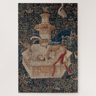 Quebra-cabeça Narciso no Poço, Tapeçaria Medieval