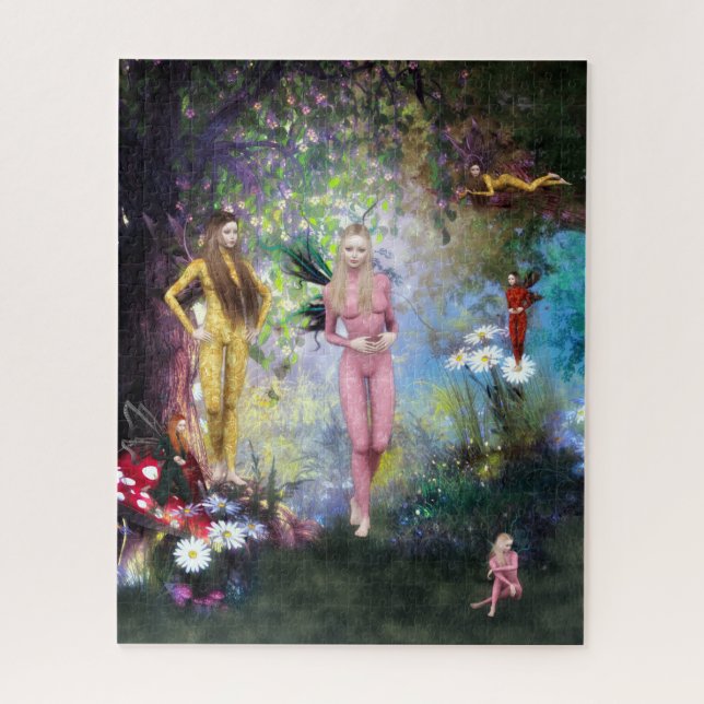 Quebra-cabeça Nas Fadas da Floresta das Fadas Glade Fantasy (Vertical)